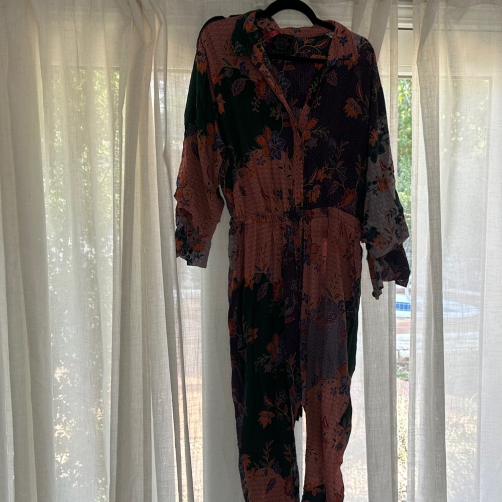 Johnny Was Multicolor Floral Jumpsuit